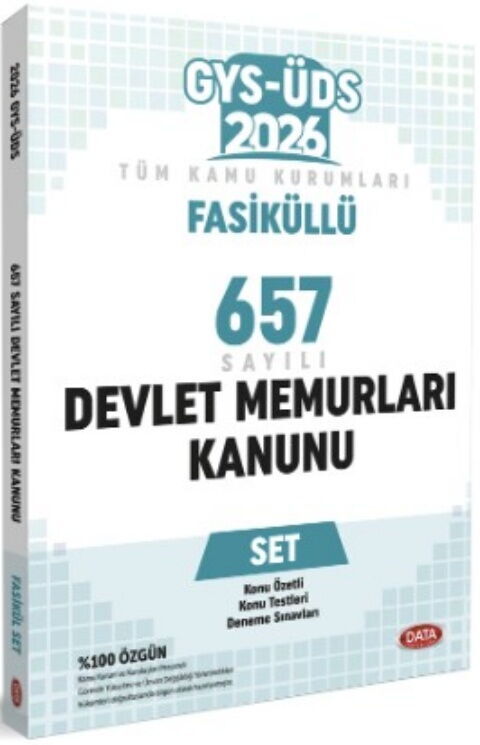 Data Yayınları 2026 GYS ÜDS Fasiküllü 657 Sayılı Devlet Memurları Kanunu Set