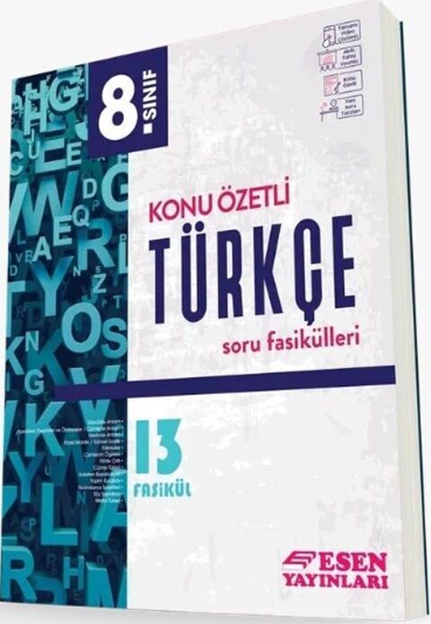 Esen Yayınları 8. Sınıf Konu Özetli Türkçe Soru Fasikülleri