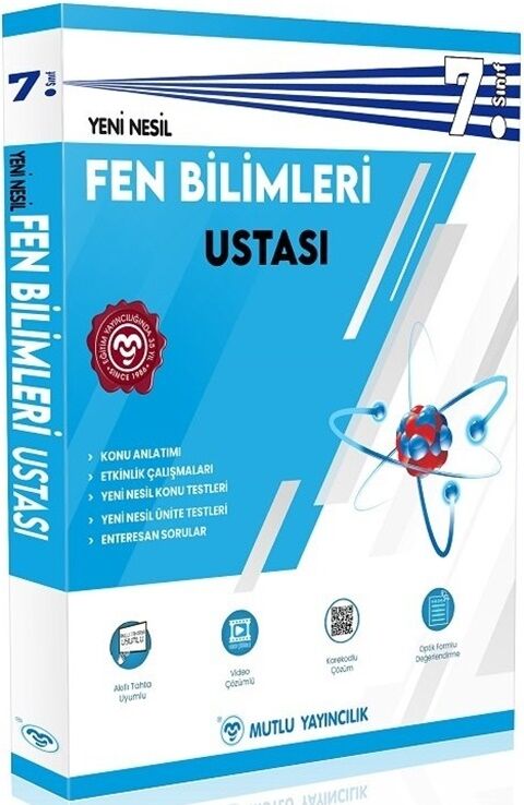 Mutlu Yayıncılık 7. Sınıf Fen Bilimleri Ustası Konu Anlatımlı Soru Bankası Video Çözümlü