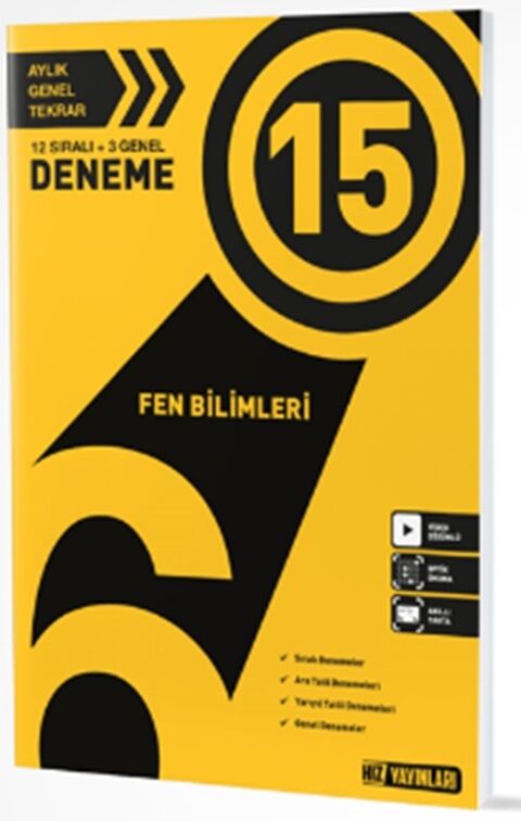 Hız Yayınları 6. Sınıf Fen Bilgisi 15 li Deneme