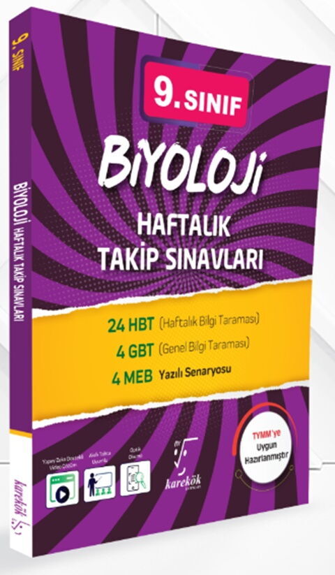 Karekök Yayınları 9. Sınıf Biyoloji Haftalık Takip Sınavları