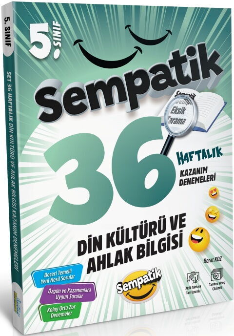 Ünlüler Karması 5. Sınıf Din Kültürü ve Ahlak Bilgisi Sempatik 36 Haftalık Kazanım Denemeleri