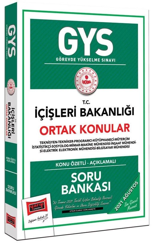 Yargı Yayınları GYS İçişleri Bakanlığı Ortak Konular Konu Özetli Soru Bankası