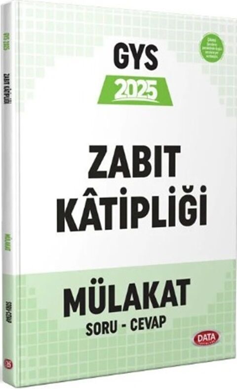 Data Yayınları 2025 GYS Zabıt Katipliği Mülakat Soru Cevap