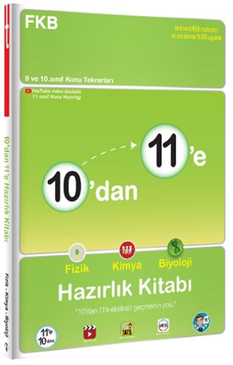 Tonguç Akademi 10 dan 11 e Fizik Kimya Biyoloji Hazırlık Kitabı