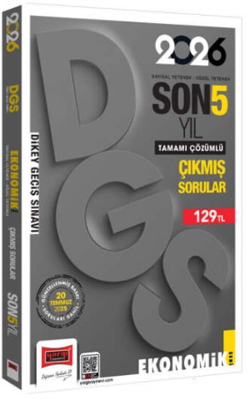 Yargı Yayınları 2026 DGS Sayısal Sözel Yetenek Son 5 Yıl Çıkmış Sorular