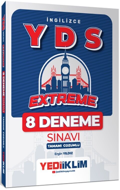 Yediiklim  YDS İngilizce Extreme Tamamı Çözümlü 8 Deneme Sınavı