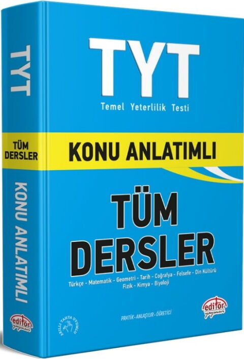 Editör Yayınları TYT Tüm Dersler Konu Anlatımlı
