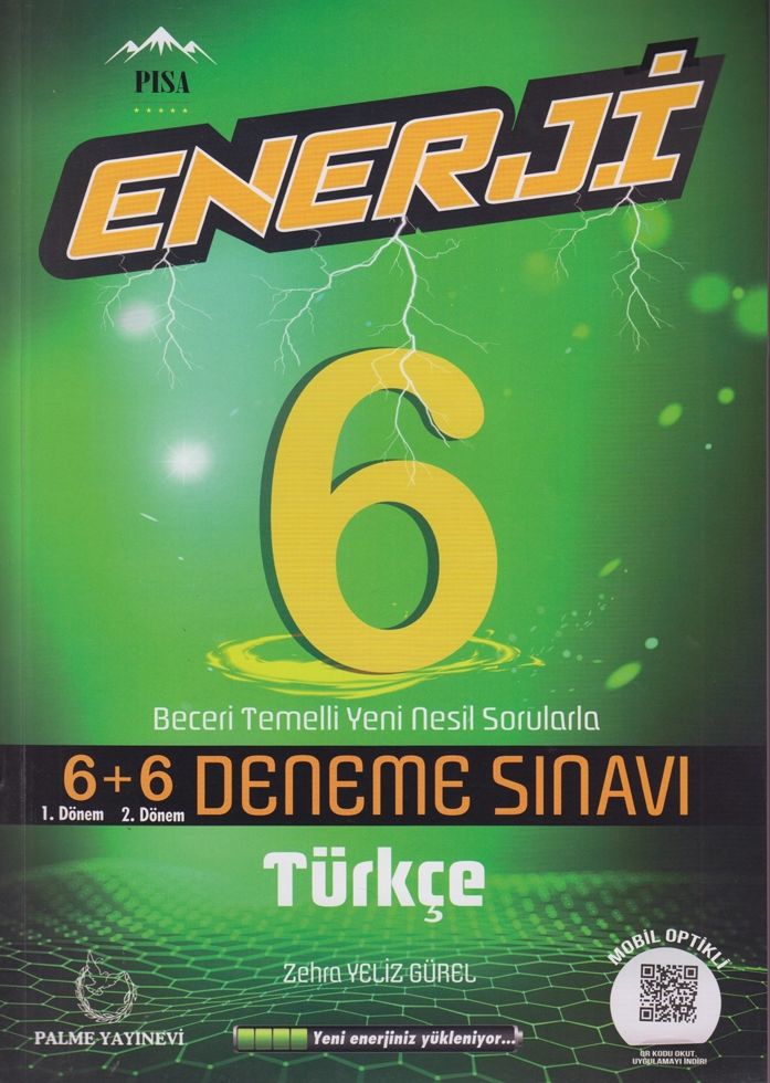 Palme Yayınları 6. Sınıf Türkçe Enerji 7+7 Deneme Sınavı