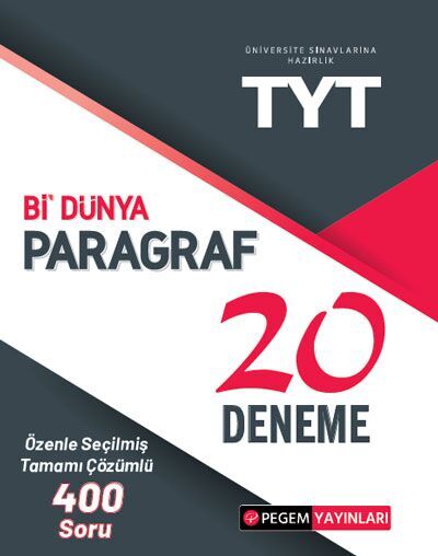 Pegem Yayınları TYT Bi Dünya Paragraf 20 Deneme