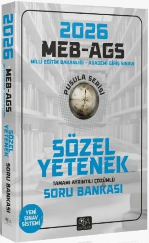 CBA Yayınları 2026 MEB AGS Sözel Yetenek Pusula Serisi Soru Bankası Çözümlü
