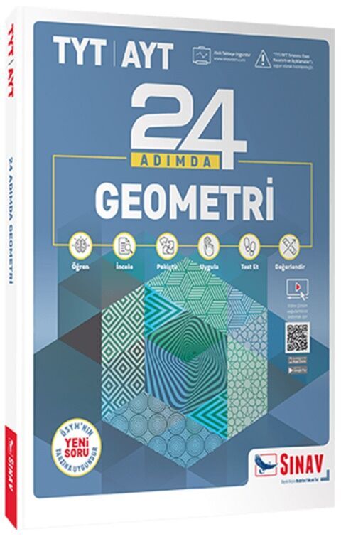 Sınav Yayınları TYT AYT Geometri 24 Adımda Konu Anlatımlı Soru Bankası
