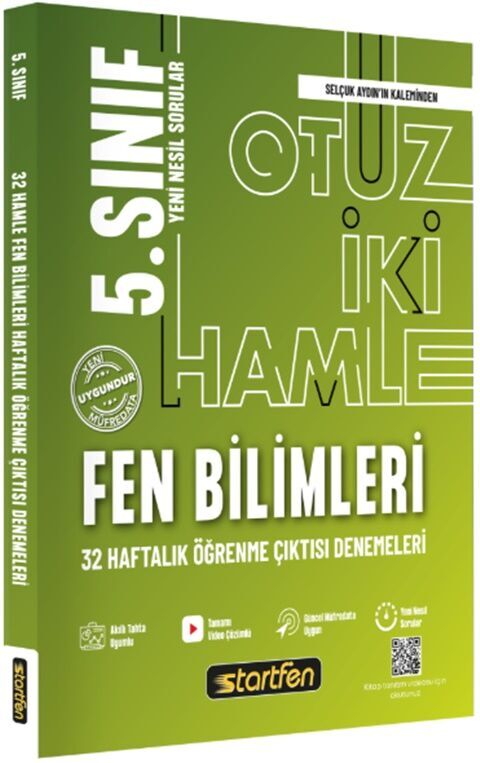Startfen Yayınları 5. Sınıf Fen Bilimleri 32 Hamle Kazanım Denemeleri