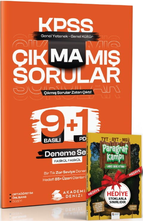 Akademi Denizi KPSS GY GK Çıkmamış Sorular 9+1 Deneme Seti