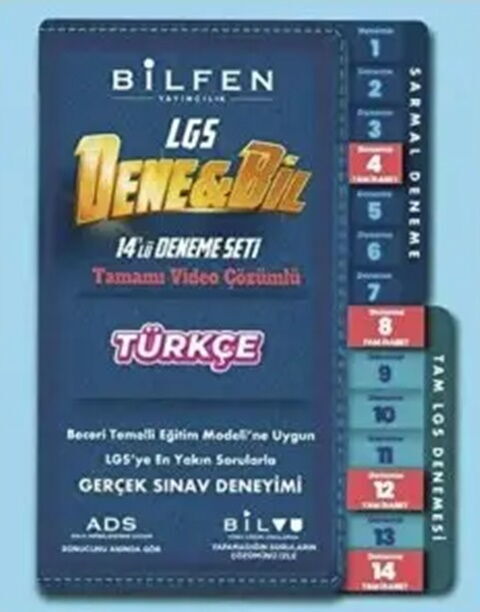 Bilfen Yayıncılık 8. Sınıf Türkçe Denebil 14 lü Deneme Seti