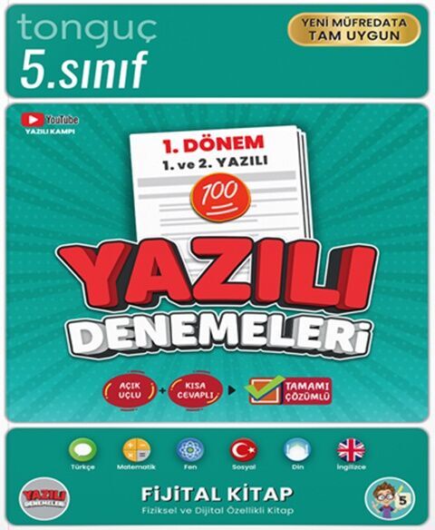 Tonguç Akademi 5. Sınıf Yazılı Denemeleri 1. Dönem 1 ve 2. Yazılı