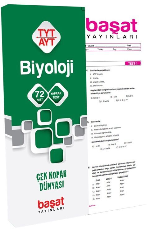 Başat Yayınları TYT AYT Biyoloji Yaprak Test