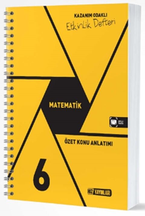 Hız Yayınları 6. Sınıf Matematik Kazanım Odaklı Etkinlik Defteri