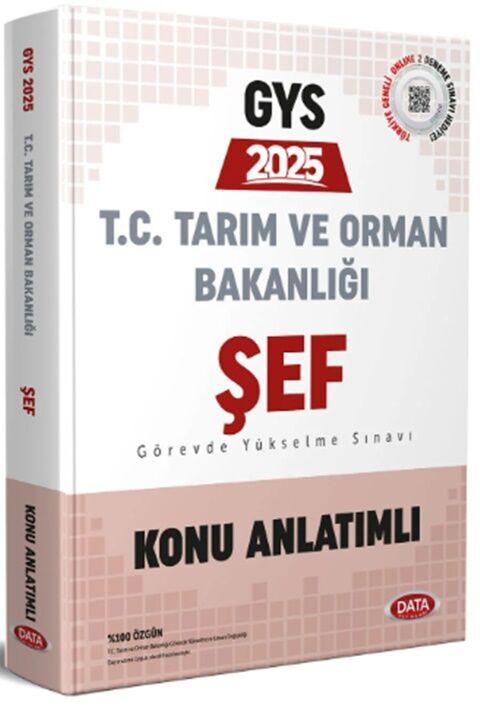 Data Yayınları 2025 GYS Tarım ve Orman Bakanlığı Şef Konu Anlatımlı