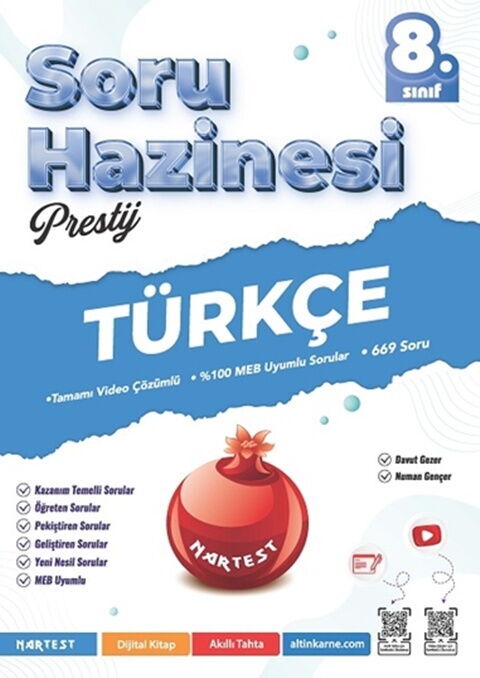 Nartest Yayınları 8. Sınıf Türkçe Soru Hazinesi