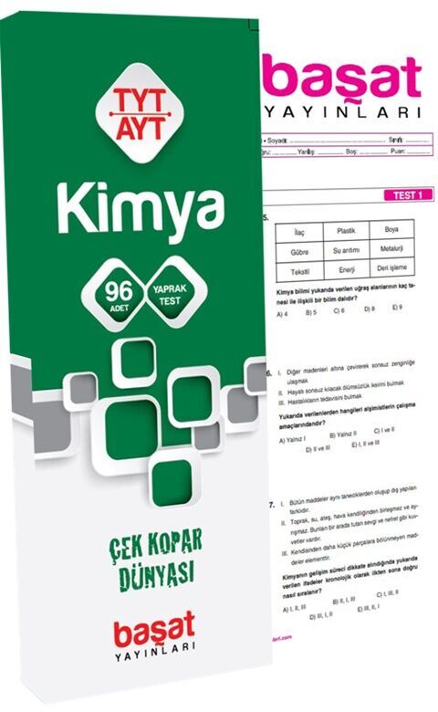 Başat Yayınları TYT AYT Kimya Yaprak Test