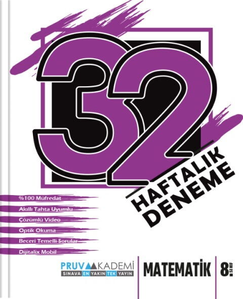 Pruva Akademi 8. Sınıf Matematik 32 Haftalık Deneme