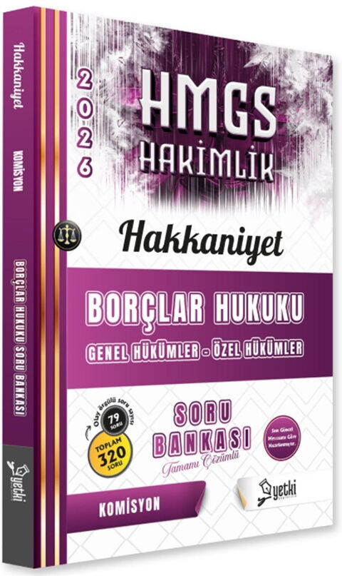 Yetki Yayınları 2026 HMGS Borçlar Hukuku Hakkaniyet Soru Bankası