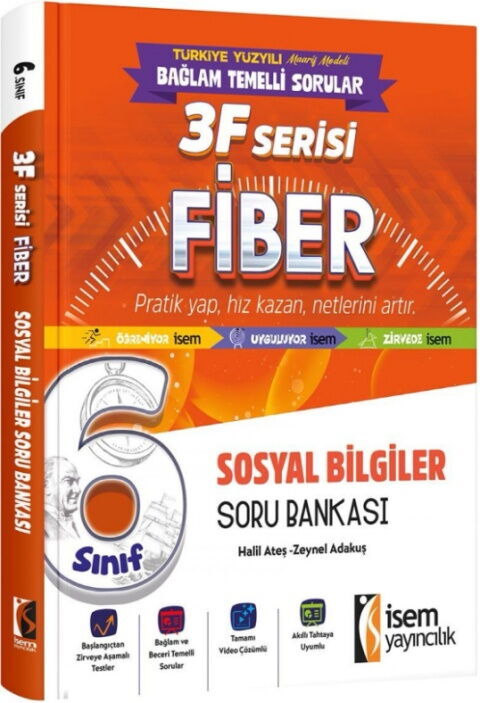 İsem Yayınları 6. Sınıf Sosyal Bilgiler 3F Fiber Soru Bankası