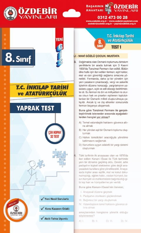 Özdebir Yayınları 8. Sınıf T.C. İnkılap Tarihi ve Atatürkçülük Yaprak Test