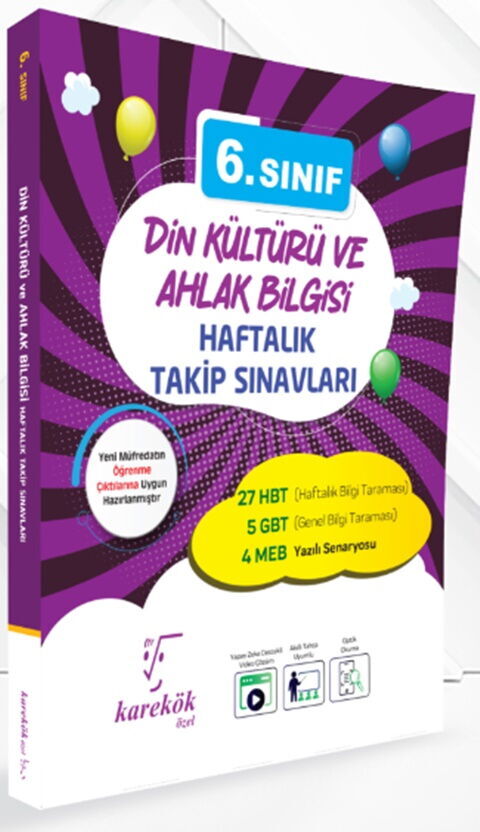 Karekök Yayınları 6. Sınıf Din Kültürü ve Ahlak Bilgisi Haftalık Takip Sınavları