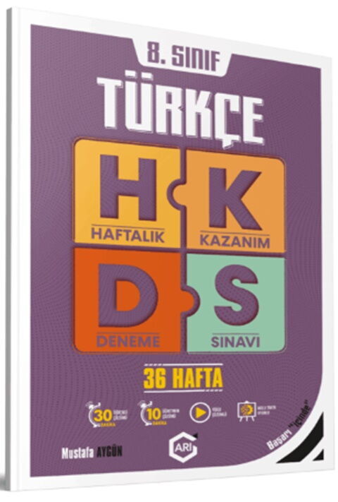 Arı Yayıncılık 8. Sınıf Türkçe Arı Haftalık Kazanım Deneme