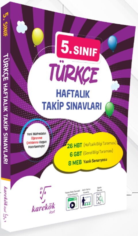 Karekök Yayınları 5. Sınıf Türkçe Haftalık Takip Sınavları