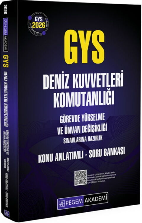 Pegem Yayınları 2026 GYS Deniz Kuvvetleri Komutanlığı Görevde Yükselme Konu Anlatımlı Soru Bankası