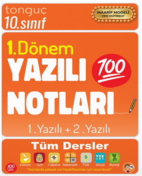 Tonguç Akademi 10. Sınıf Yazılı Notları 1. Dönem 1 ve 2. Yazılı