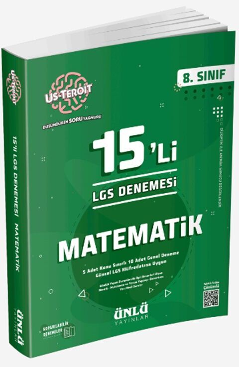 Ünlü Yayıncılık 8. Sınıf Us Teroit 15 li Matematik LGS Denemesi