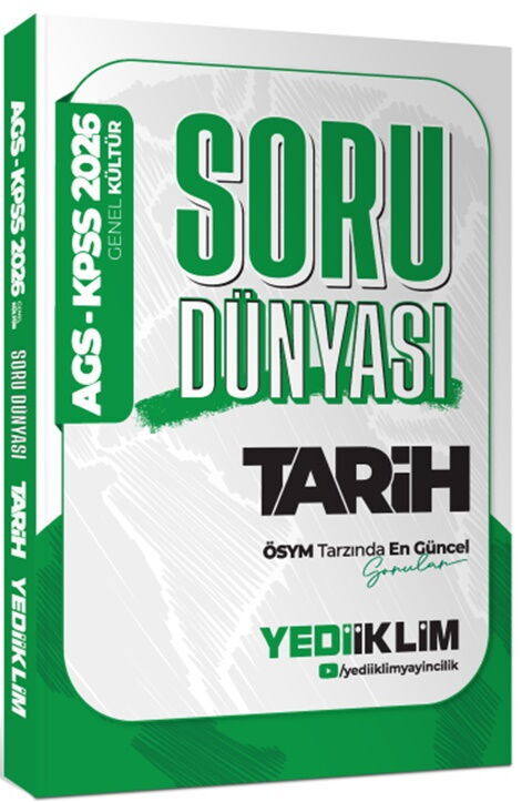 Yediiklim  2026 KPSS AGS Genel Kültür Tarih Soru Dünyası