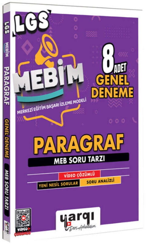 Ders Arkadaşım 8. Sınıf LGS MEBİM Paragraf 8 Adet Genel Deneme