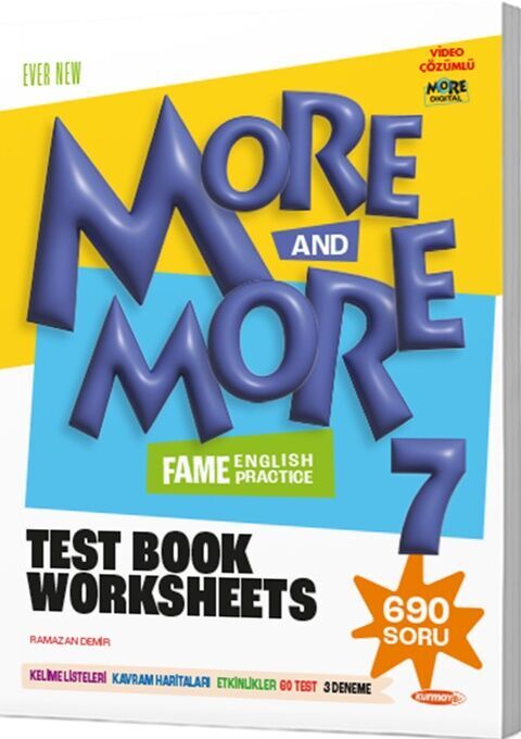 Kurmay ELT More and More English 7 Fenomen Worksheets Test Book