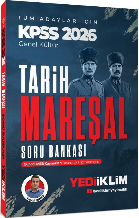 Yediiklim Yayınları 2026 KPSS Mareşal Genel Kültür Tarih Tüm Adaylar İçin Soru Bankası