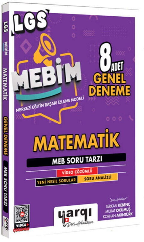 Ders Arkadaşım 8. Sınıf LGS MEBİM Matematik 8 Adet Genel Deneme
