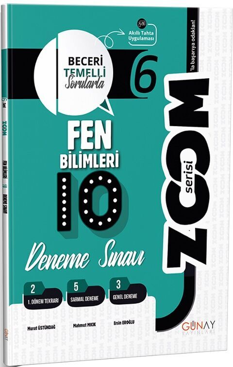 Günay Yayınları 6. Sınıf Fen Bilimleri Zoom 10 Deneme