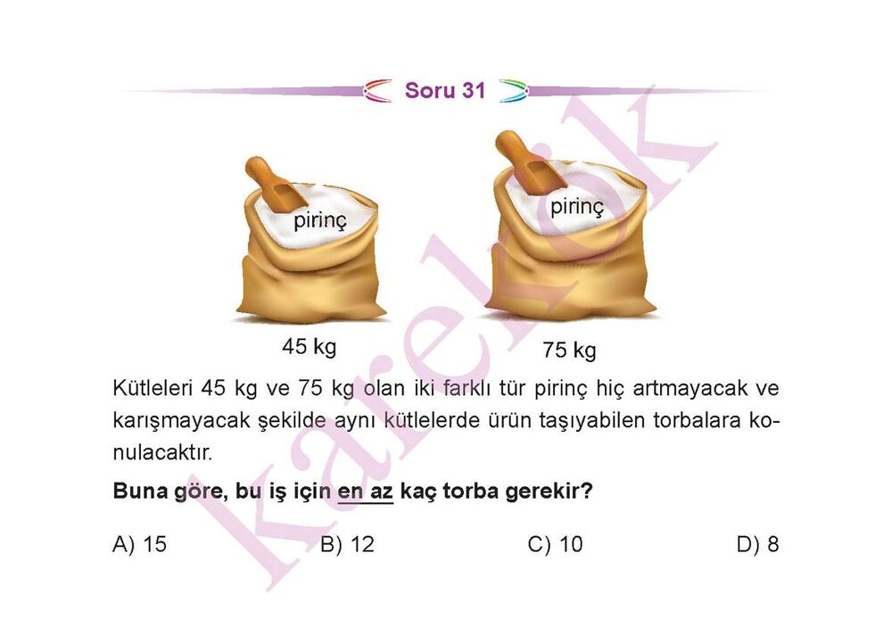 Karekök Yayınları 6. Sınıf Matematik Cep Test,Kitapİşler - İşler