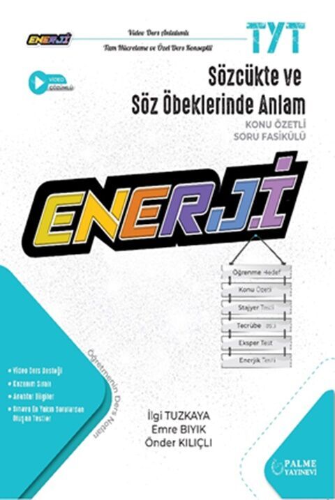 Palme Yayınları TYT Sözcükte ve Söz Öbeklerinde Anlam Enerji Konu Özetli Soru Bankası