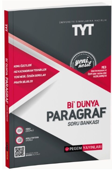Pegem Yayınları TYT Paragraf Bi Dünya Tamamı Çözümlü Soru Bankası