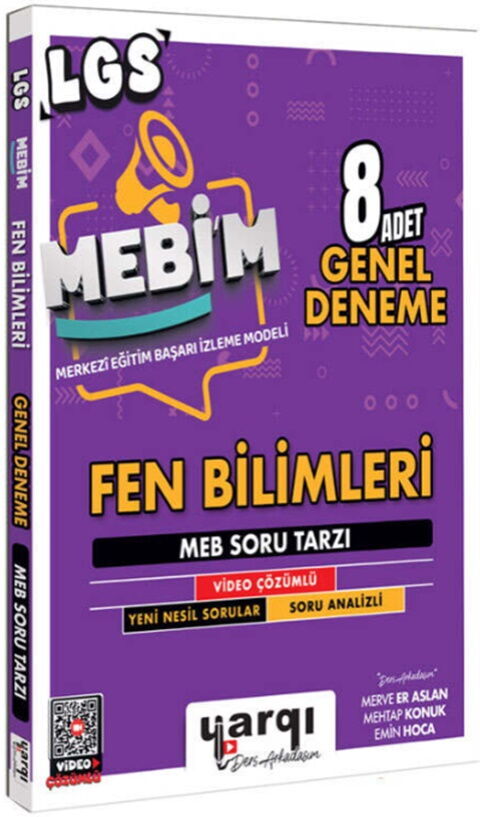 Ders Arkadaşım 8. Sınıf LGS MEBİM Fen Bilimleri 8 Adet Genel Deneme