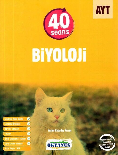 Okyanus Yayınları AYT 40 Seans Biyoloji Soru Bankası