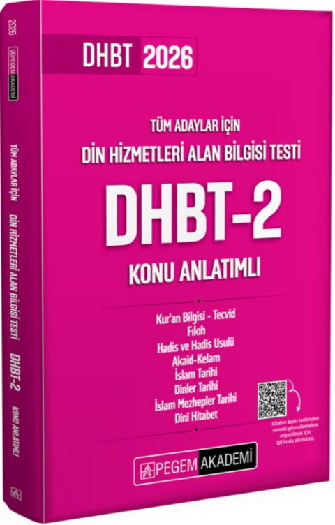 Pegem Akademi 2026 Din Hizmetleri Alan Bilgisi Testi DHBT 2 Konu Anlatımlı