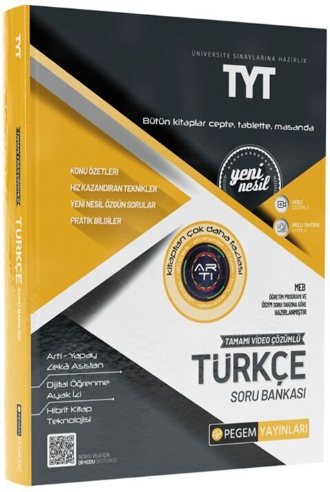 Pegem Yayınları TYT Türkçe Tamamı Çözümlü Soru Bankası