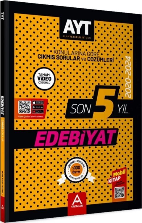 A Yayınları 2020 2024 AYT Edebiyat Son 5 Yıl Çıkmış Sorular