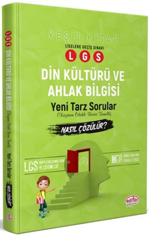 Editör Yayınları LGS Din Kültürü ve Ahlak Bilgisi Yeni Tarz Sorular Yeşil Kitap